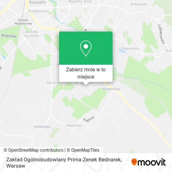 Mapa Zakład Ogólnobudowlany Prima Zenek Bednarek