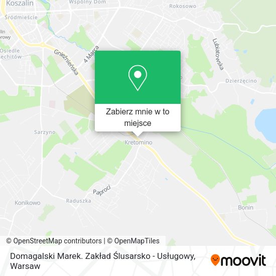 Mapa Domagalski Marek. Zakład Ślusarsko - Usługowy