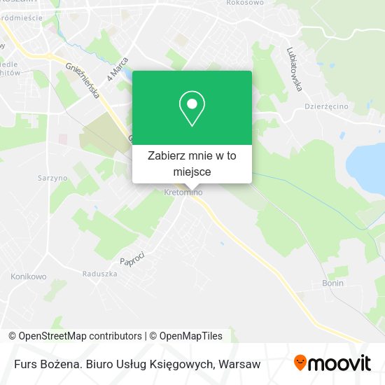 Mapa Furs Bożena. Biuro Usług Księgowych