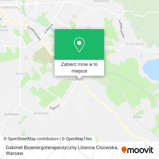 Mapa Gabinet Bioenergoterapeutyczny Lilianna Cisowska