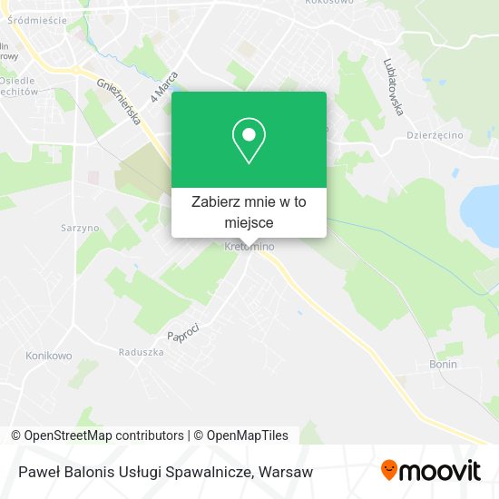 Mapa Paweł Balonis Usługi Spawalnicze