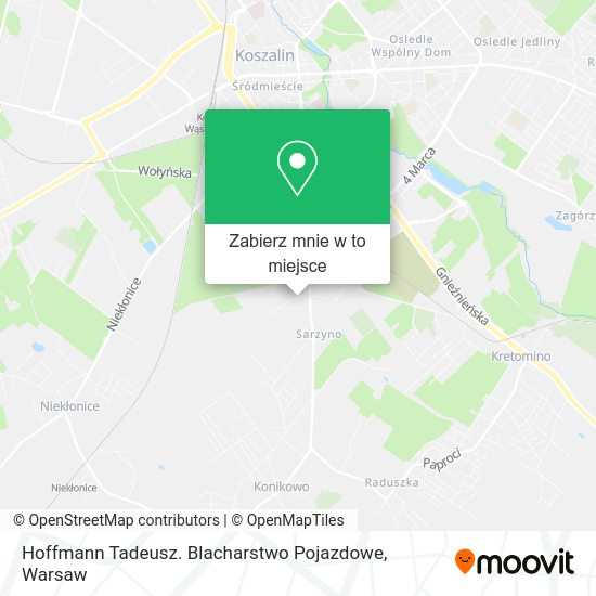 Mapa Hoffmann Tadeusz. Blacharstwo Pojazdowe