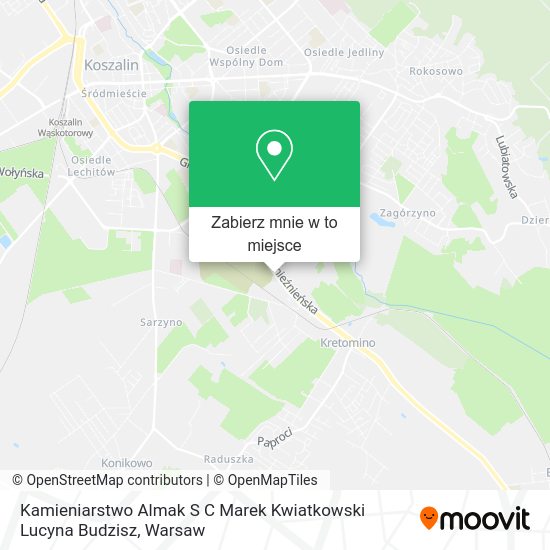 Mapa Kamieniarstwo Almak S C Marek Kwiatkowski Lucyna Budzisz