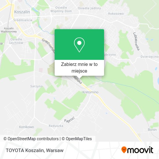 Mapa TOYOTA Koszalin