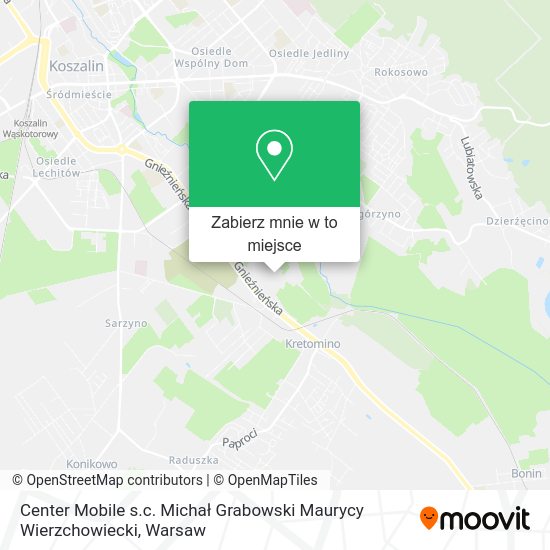 Mapa Center Mobile s.c. Michał Grabowski Maurycy Wierzchowiecki