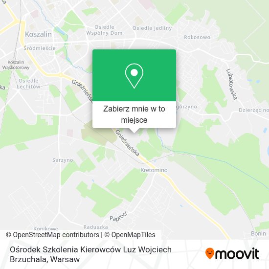 Mapa Ośrodek Szkolenia Kierowców Luz Wojciech Brzuchala