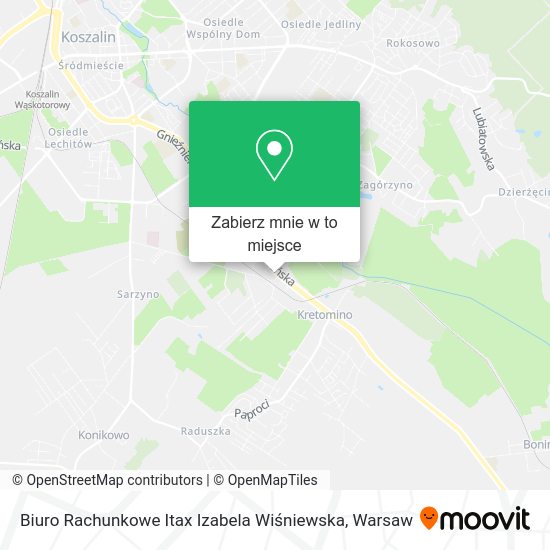 Mapa Biuro Rachunkowe Itax Izabela Wiśniewska