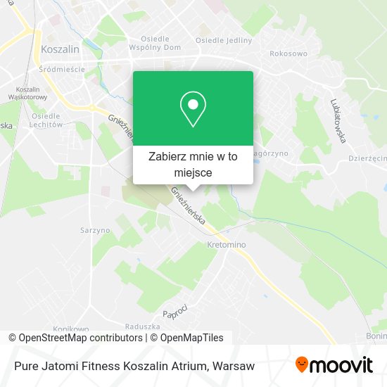 Mapa Pure Jatomi Fitness Koszalin Atrium