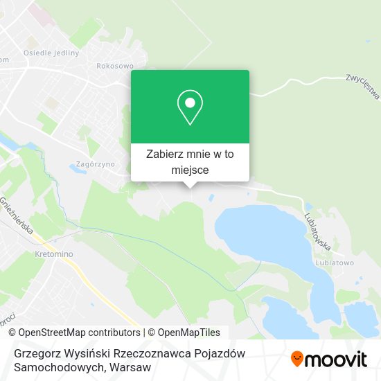 Mapa Grzegorz Wysiński Rzeczoznawca Pojazdów Samochodowych