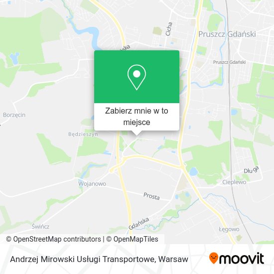 Mapa Andrzej Mirowski Usługi Transportowe