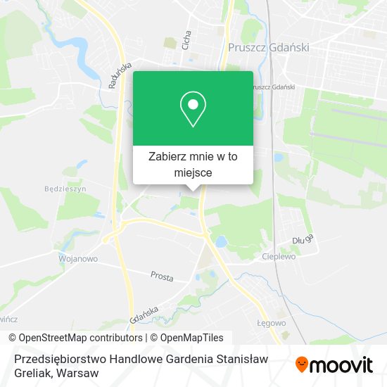 Mapa Przedsiębiorstwo Handlowe Gardenia Stanisław Greliak