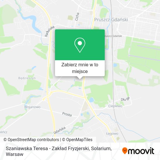 Mapa Szaniawska Teresa - Zakład Fryzjerski, Solarium