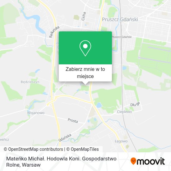 Mapa Mateńko Michał. Hodowla Koni. Gospodarstwo Rolne