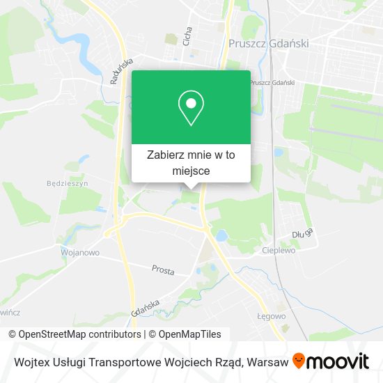 Mapa Wojtex Usługi Transportowe Wojciech Rząd