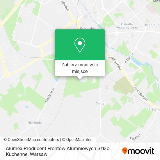 Mapa Alumex Producent Frontów Alumniowych Szkło Kuchenne