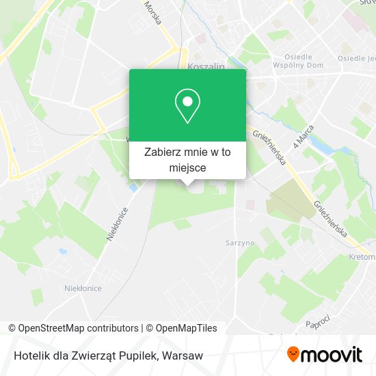 Mapa Hotelik dla Zwierząt Pupilek