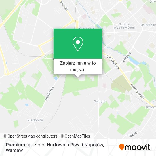 Mapa Premium sp. z o.o. Hurtownia Piwa i Napojów