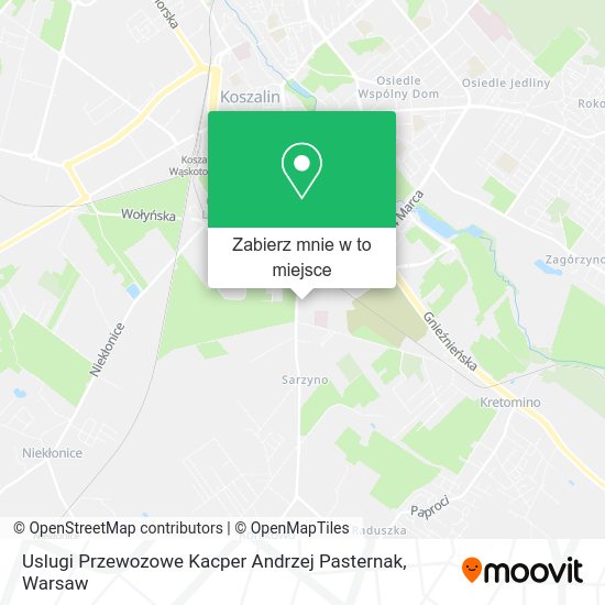 Mapa Uslugi Przewozowe Kacper Andrzej Pasternak