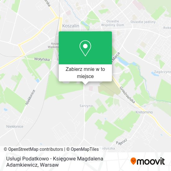 Mapa Usługi Podatkowo - Księgowe Magdalena Adamkiewicz