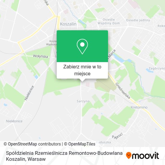 Mapa Spółdzielnia Rzemieślnicza Remontowo-Budowlana Koszalin