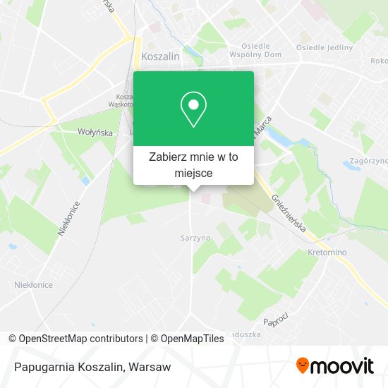 Mapa Papugarnia Koszalin