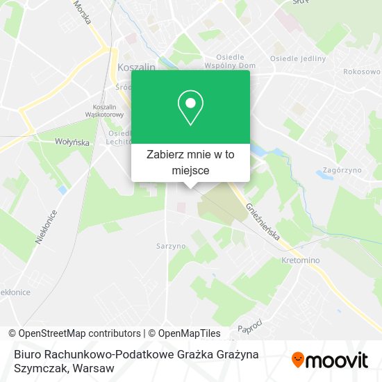 Mapa Biuro Rachunkowo-Podatkowe Grażka Grażyna Szymczak