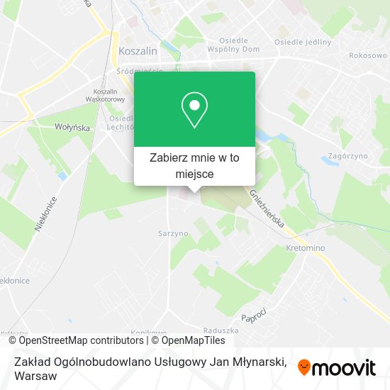 Mapa Zakład Ogólnobudowlano Usługowy Jan Młynarski