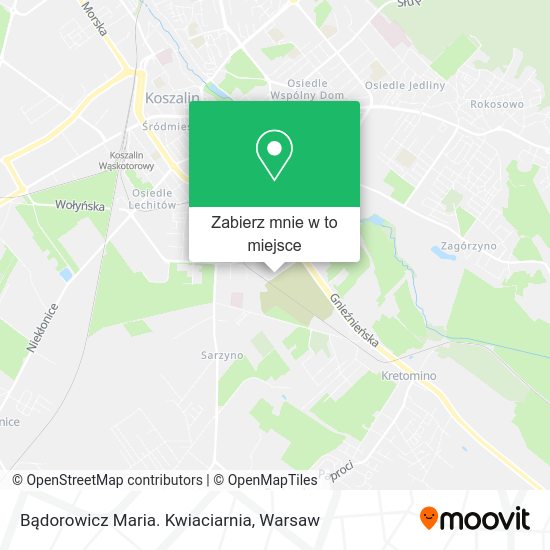 Mapa Bądorowicz Maria. Kwiaciarnia