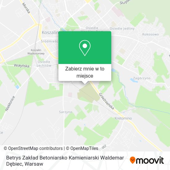 Mapa Betrys Zakład Betoniarsko Kamieniarski Waldemar Dębiec