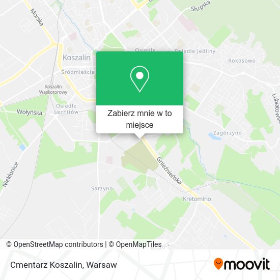 Mapa Cmentarz Koszalin