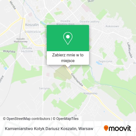 Mapa Kamieniarstwo Kotyk Dariusz Koszalin