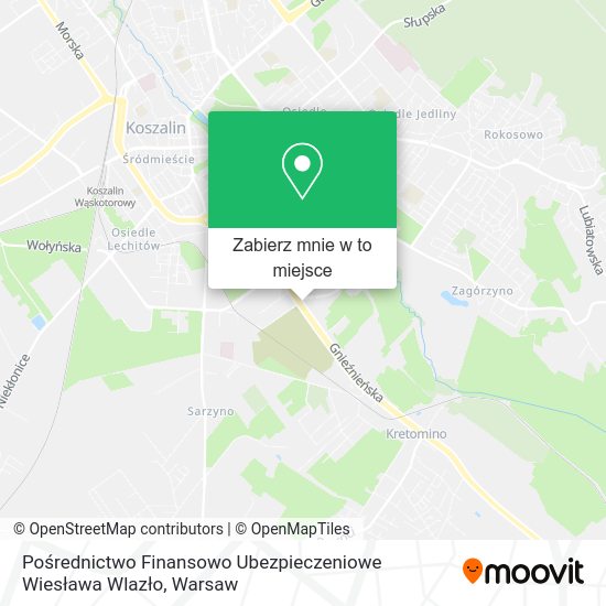 Mapa Pośrednictwo Finansowo Ubezpieczeniowe Wiesława Wlazło