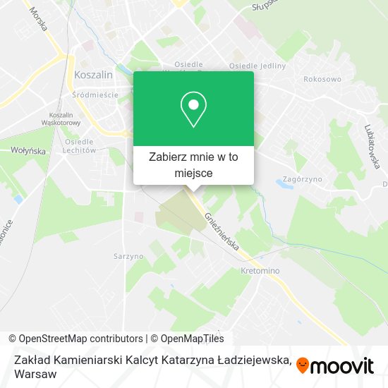 Mapa Zakład Kamieniarski Kalcyt Katarzyna Ładziejewska