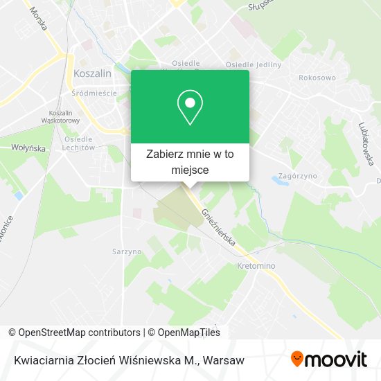 Mapa Kwiaciarnia Złocień Wiśniewska M.