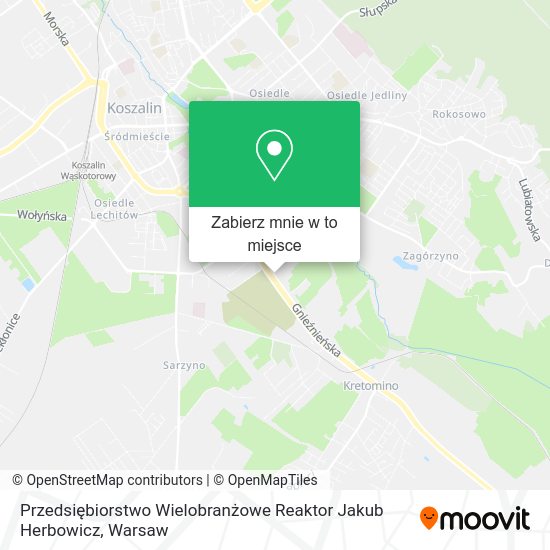 Mapa Przedsiębiorstwo Wielobranżowe Reaktor Jakub Herbowicz