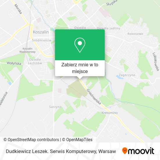 Mapa Dudkiewicz Leszek. Serwis Komputerowy