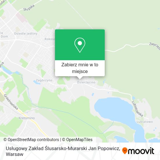 Mapa Usługowy Zakład Ślusarsko-Murarski Jan Popowicz