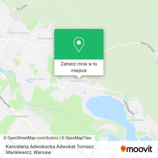 Mapa Kancelaria Adwokacka Adwokat Tomasz Mankiewicz