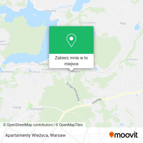 Mapa Apartamenty Wieżyca