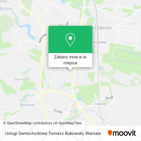 Mapa Usługi Samochodowe Tomasz Bukowski