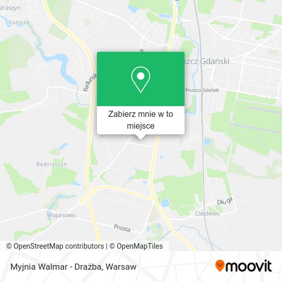 Mapa Myjnia Walmar - Drażba