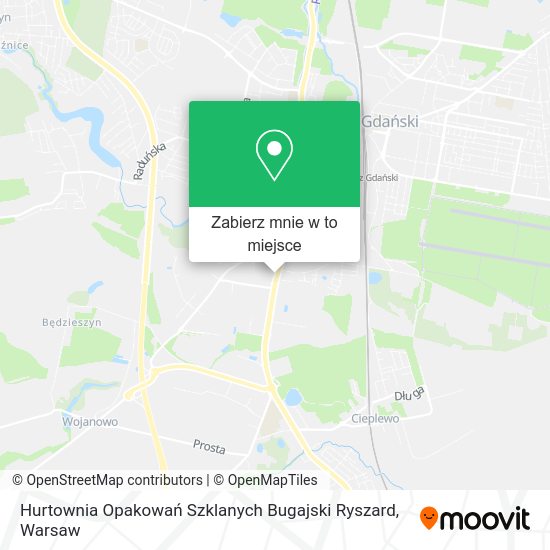 Mapa Hurtownia Opakowań Szklanych Bugajski Ryszard