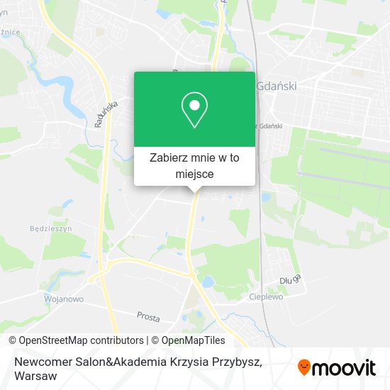 Mapa Newcomer Salon&Akademia Krzysia Przybysz