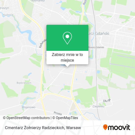 Mapa Cmentarz Żołnierzy Radzieckich