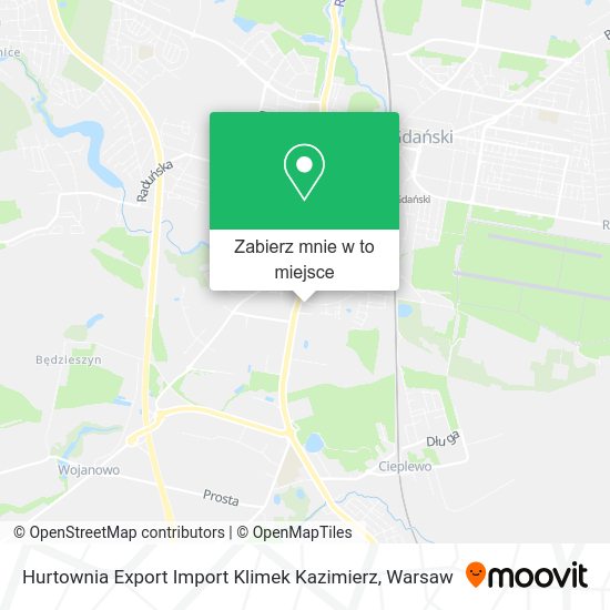 Mapa Hurtownia Export Import Klimek Kazimierz