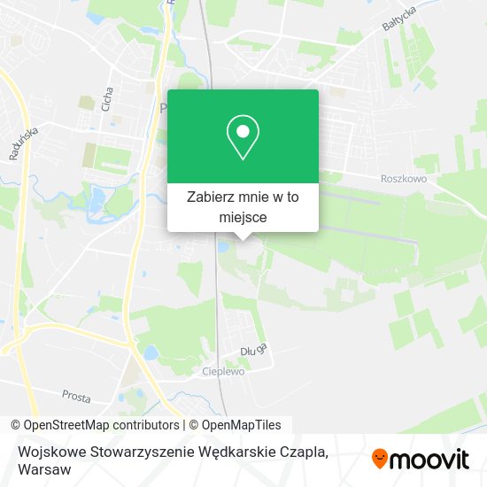 Mapa Wojskowe Stowarzyszenie Wędkarskie Czapla