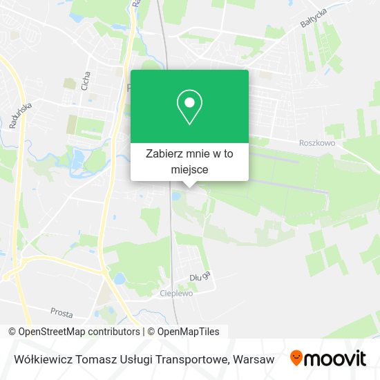 Mapa Wółkiewicz Tomasz Usługi Transportowe