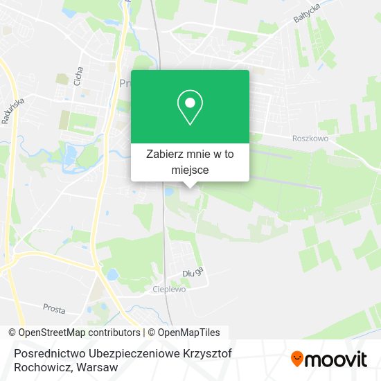 Mapa Posrednictwo Ubezpieczeniowe Krzysztof Rochowicz