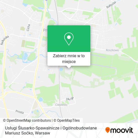 Mapa Usługi Ślusarko-Spawalnicze i Ogólnobudowlane Mariusz Soćko