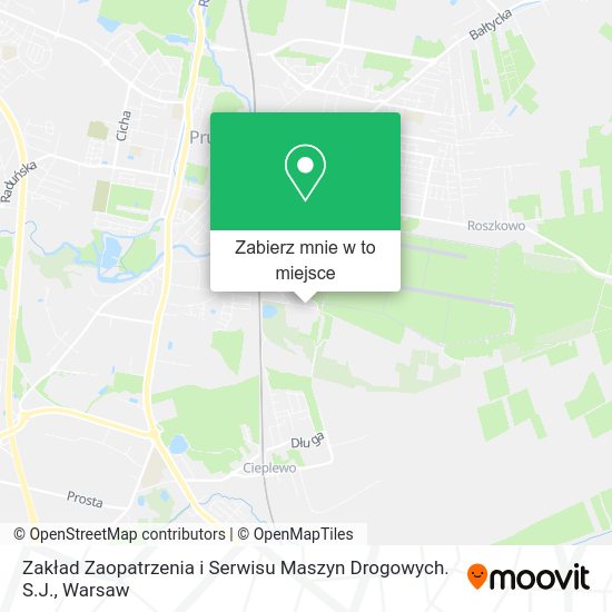 Mapa Zakład Zaopatrzenia i Serwisu Maszyn Drogowych. S.J.